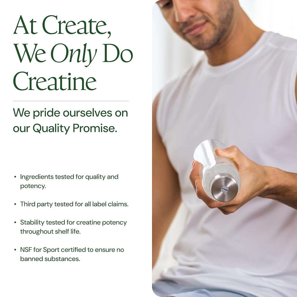 Create Creatine Monohydrate Powder Unflavored - 30 Packs - image 4
