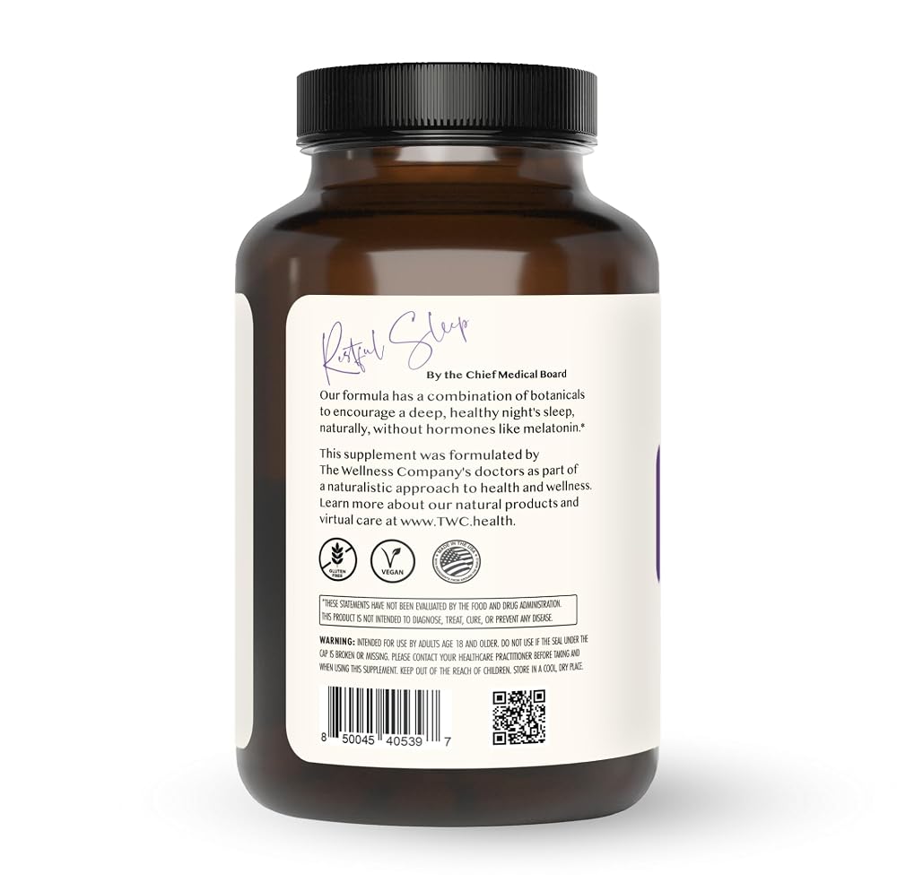 The Wellness Company Restful Sleep Melatonin-Free Capsules - 120 Count - image 2