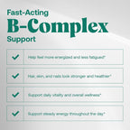 Omax3 Advanced Vitamin B Complex 50 mg with Biotin - 180 Capsules - image 2