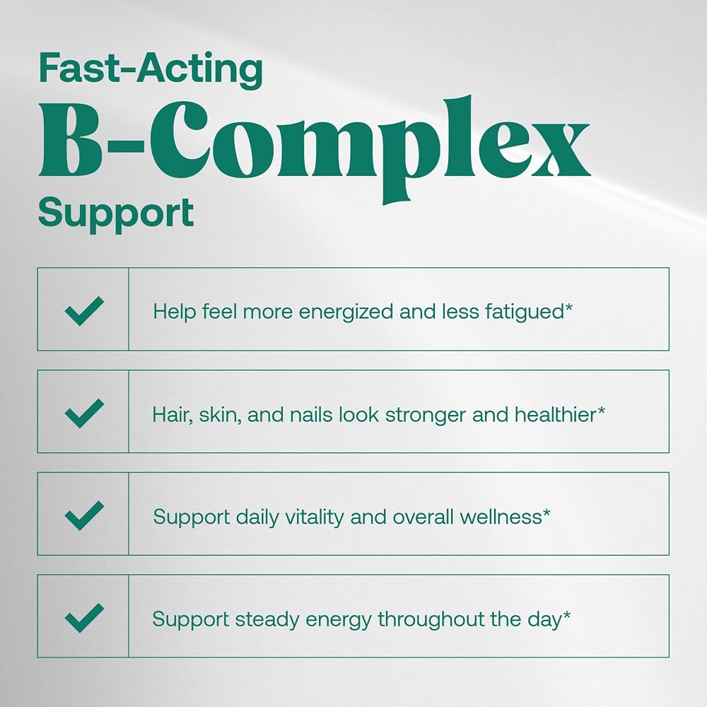 Omax3 Advanced Vitamin B Complex 50 mg with Biotin - 180 Capsules - image 2