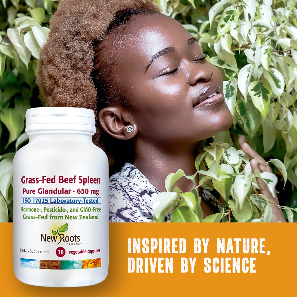NEW ROOTS HERBAL Grass-Fed Beef Spleen 650 mg - 30 Vegetarian Capsules - image 5