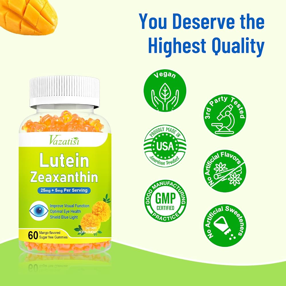 Vazatisi Sugar Free Lutein and Zeaxanthin Gummies