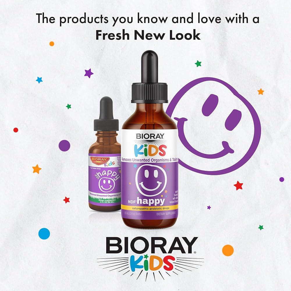 BIORAY Kids NDF Happy Herbal Supplement Peach - 2 fl oz - image 3