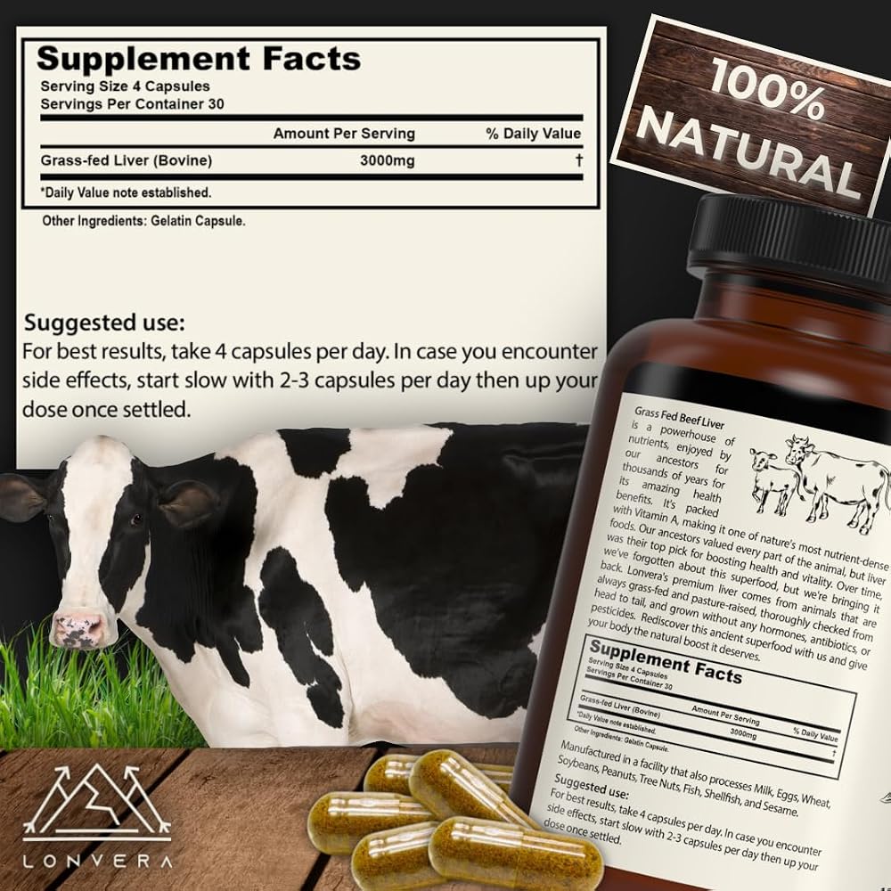 Lonvera Grass Fed Beef Liver Supplement