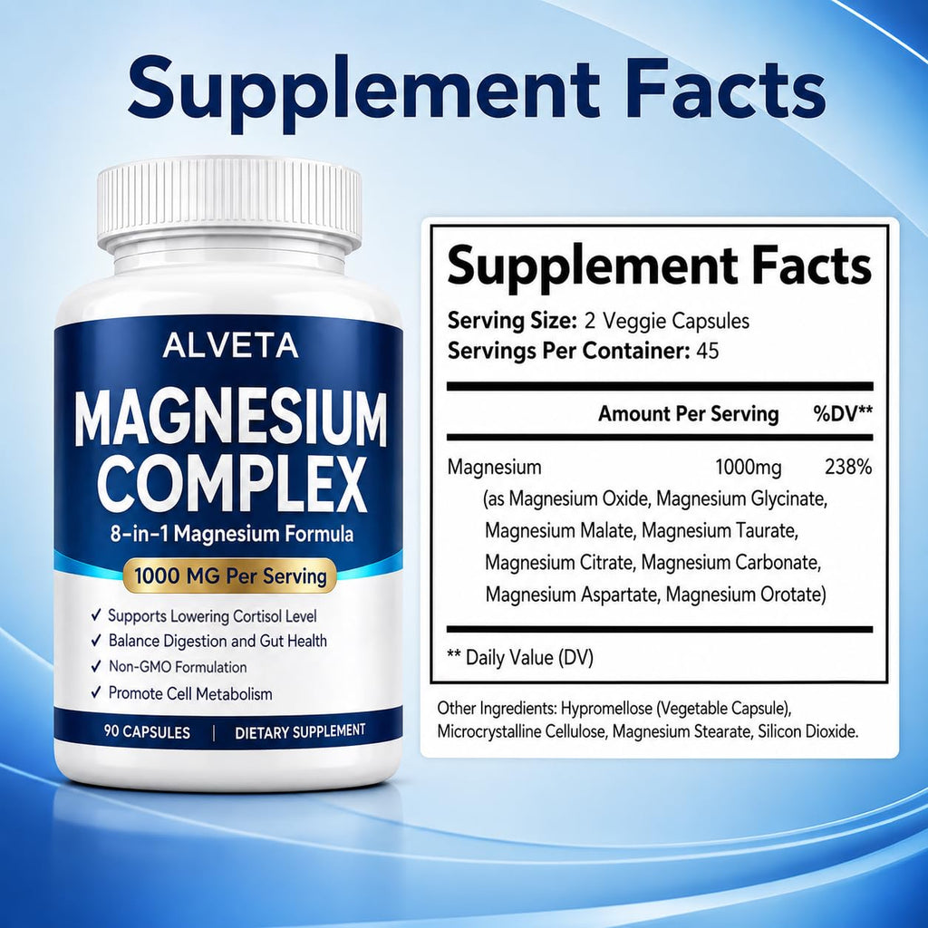 Slifthistle Alveta Magnesium Complex 1000mg - 90 Capsules - image 5