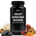 NuroJit Shilajit Ashwagandha Mushroom Capsules - 60 Capsules