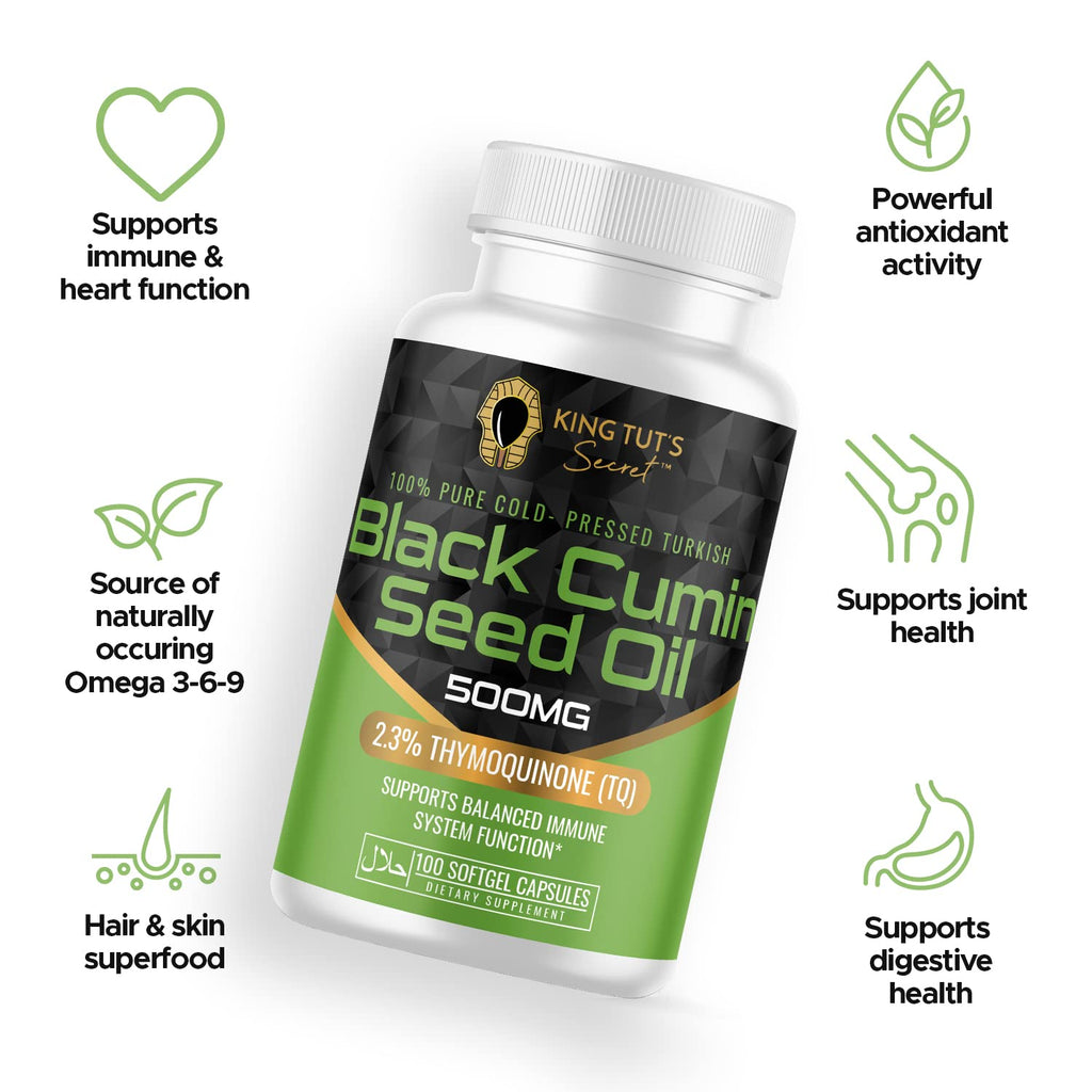 KING TUT'S SECRET Black Seed Capsules 500 mg - 100 Softgels - image 7