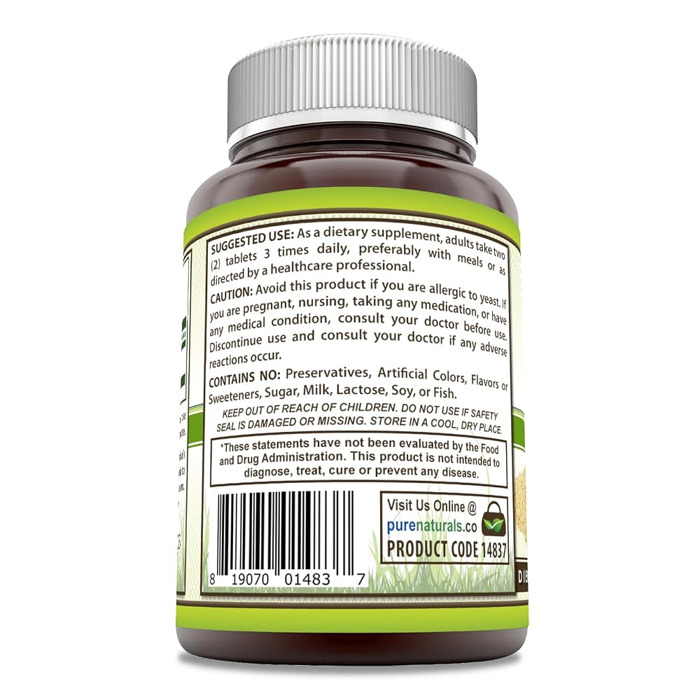 Pure Naturals Brewer's Yeast Supplement 1500 mg - 240 Tablets - image 3