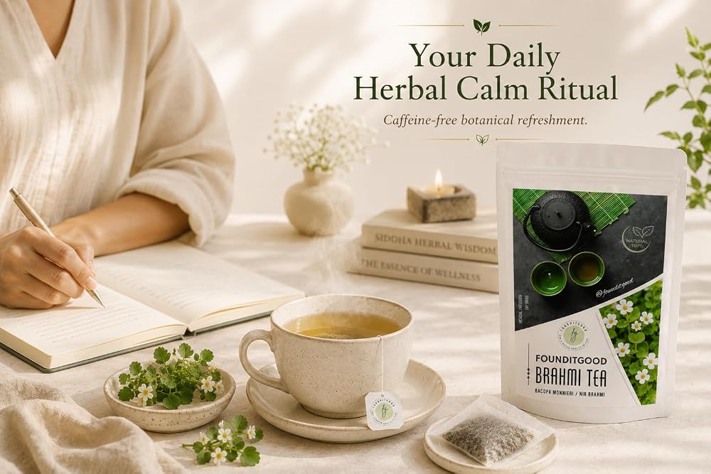FounditGood Brahmi Tea Herbal Infusion for Mental Clarity - 60 Tea Bags - image 5