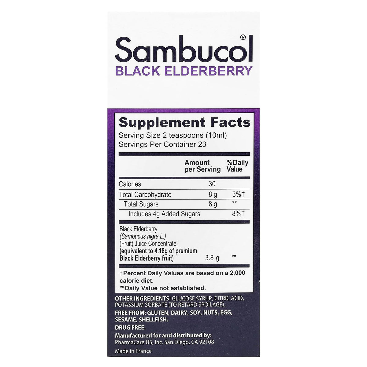Sambucol Black Elderberry Syrup Immune System Support - 7.8 Fl Oz - image 2