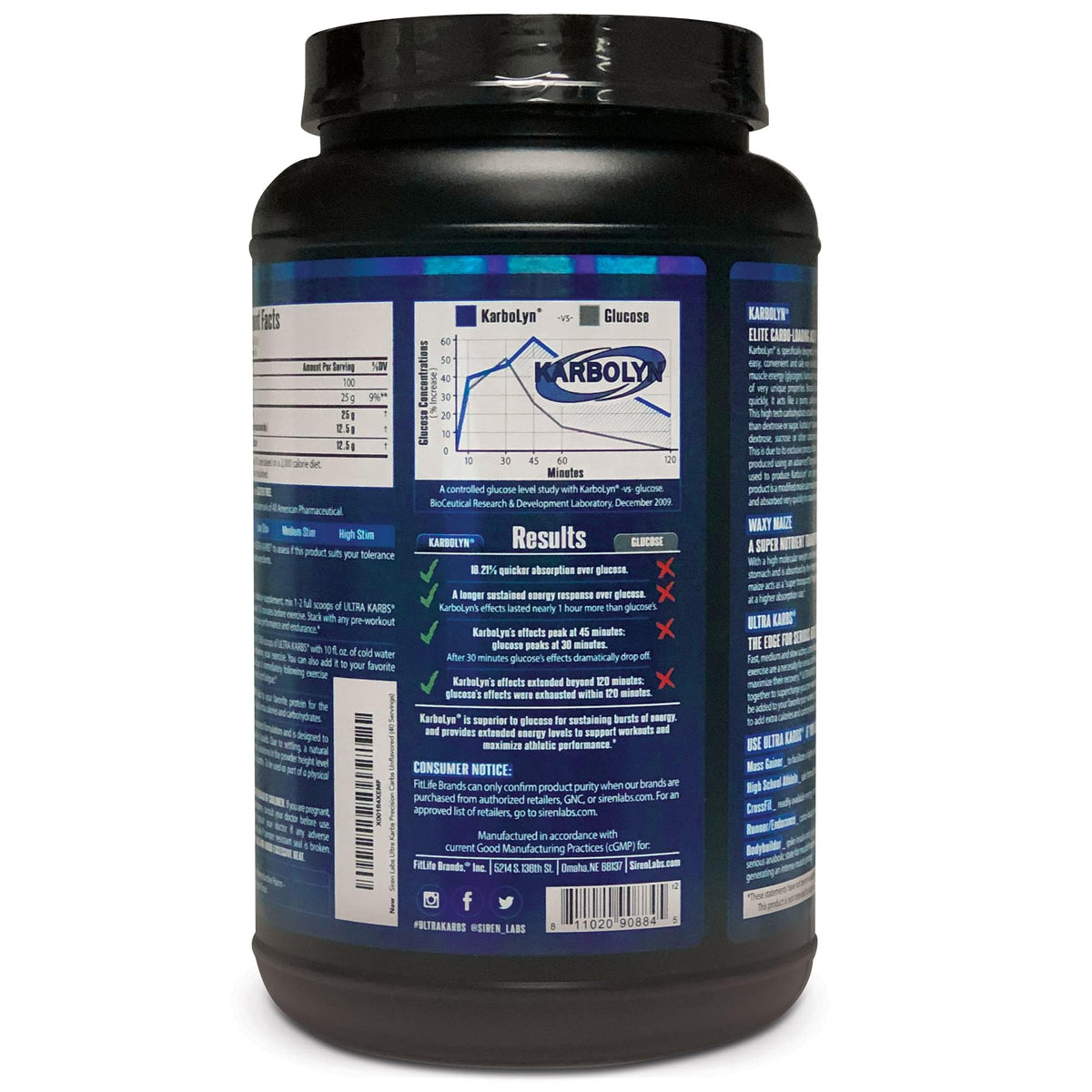SIRENLABS Siren Labs Ultra Karbs Mass Gainer Powder - 40 Servings - image 3