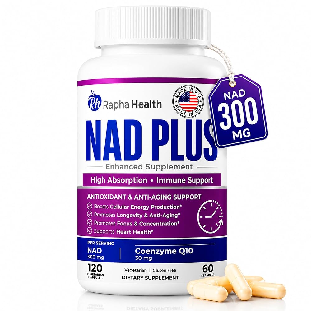 RAPHA HEALTH NAD Advanced Energy & Anti-Aging Formula - 120 Capsules