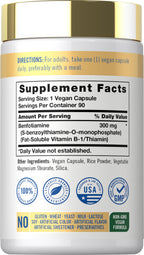 Carlyle Benfotiamine 300mg Vitamin B1 - 90 Capsules - image 2
