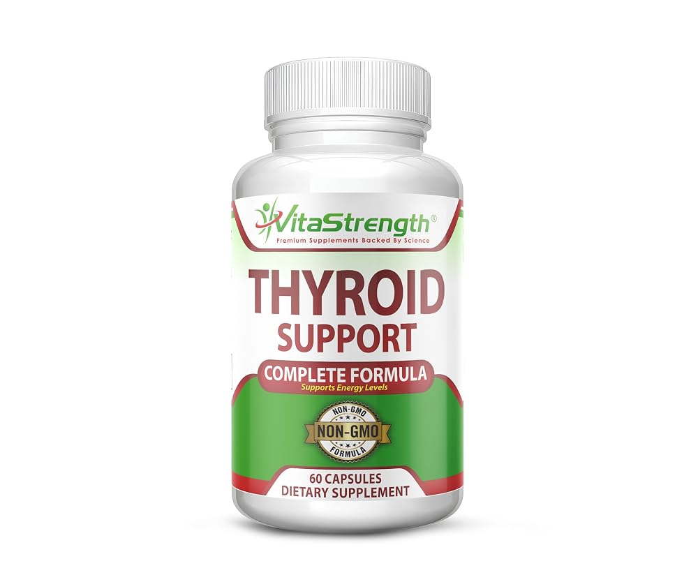 VitaStrength Thyroid Support Supplement with Iodine & Kelp - 60 Capsules - image 2
