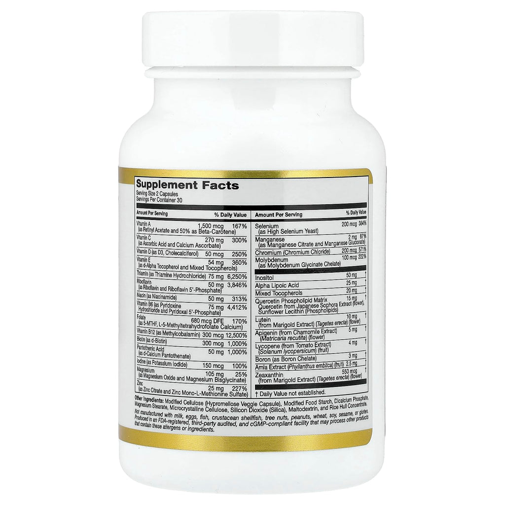 California Gold Nutrition Multivitamin & Mineral Two-A-Day - 60 Capsules - image 2