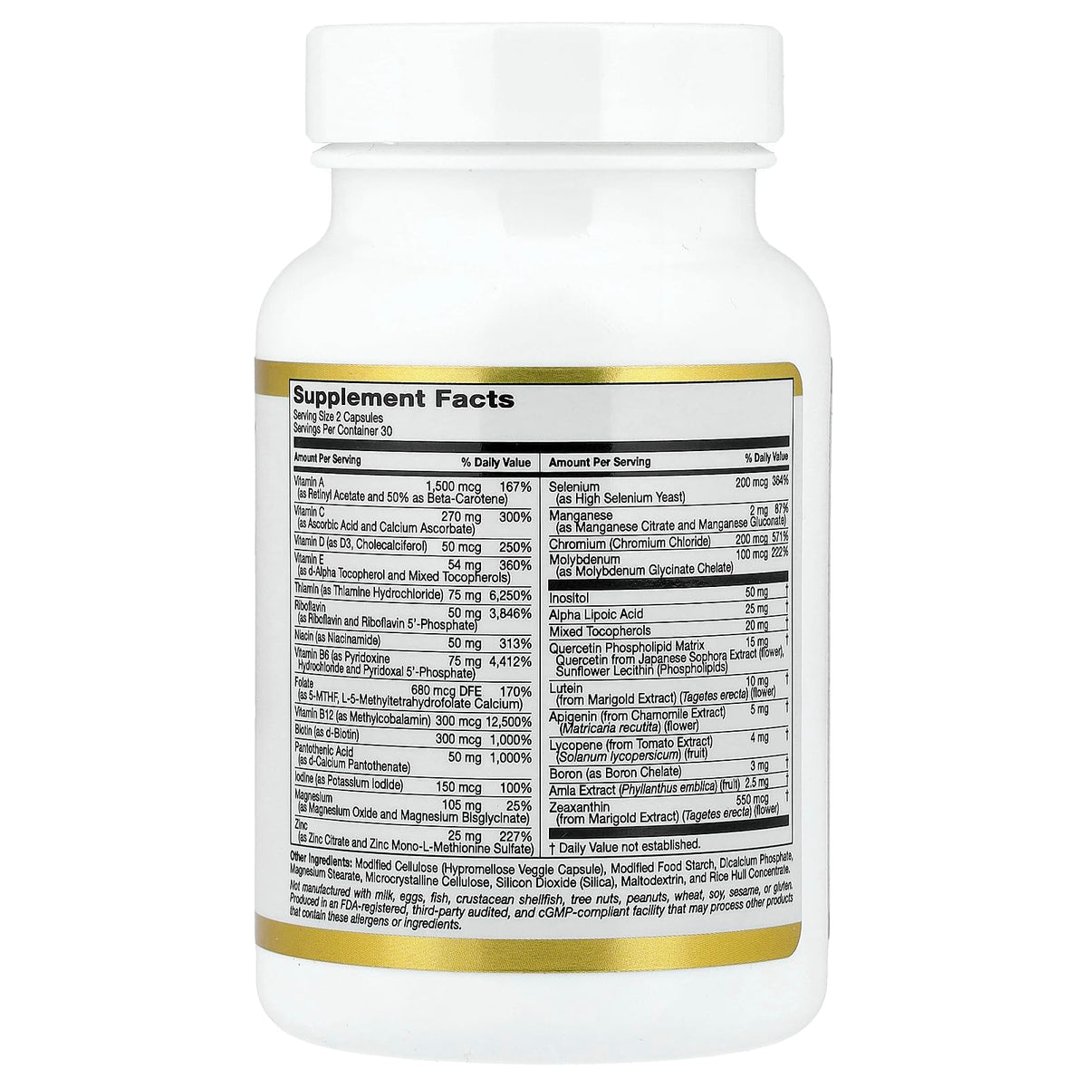 California Gold Nutrition Multivitamin & Mineral Two-A-Day - 60 Capsules - image 2