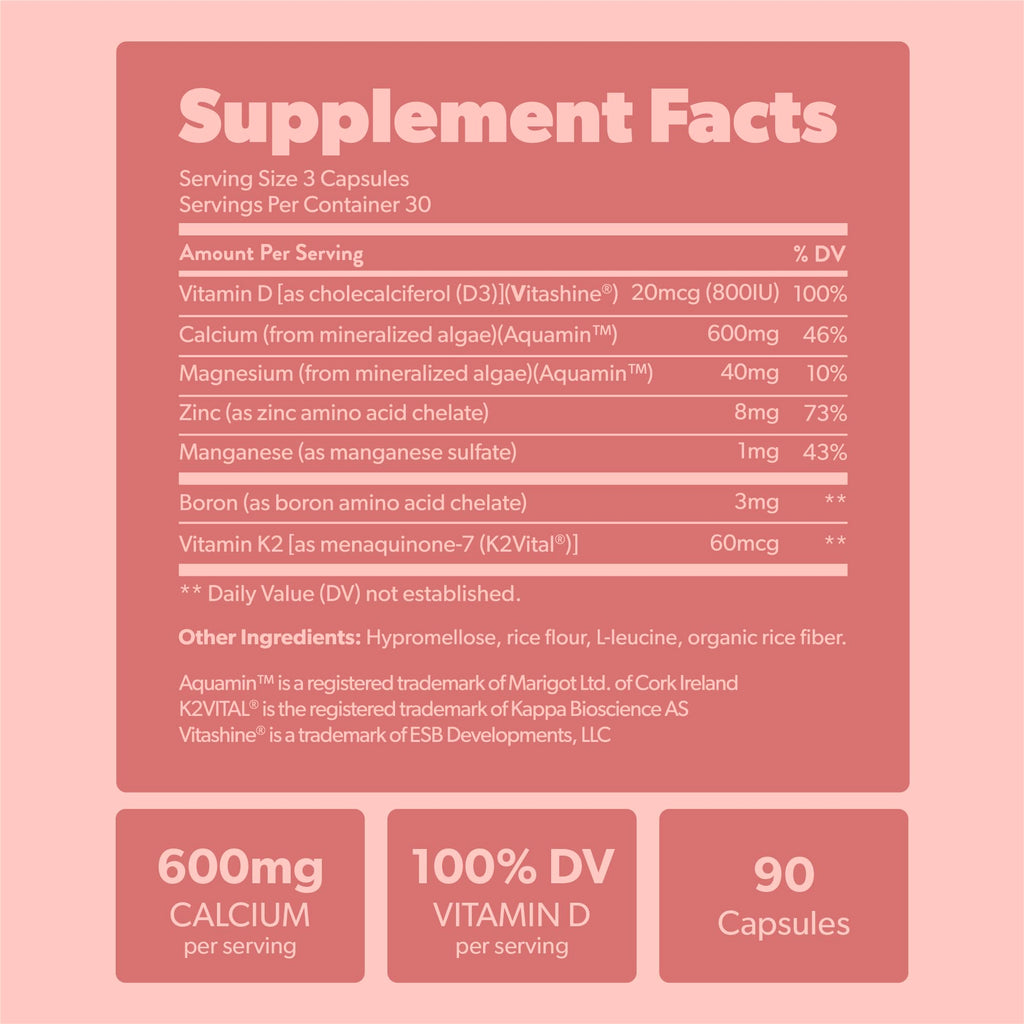 sapling Calcium Supplement with Vitamin K2 & D3 - 90 Capsules - image 6
