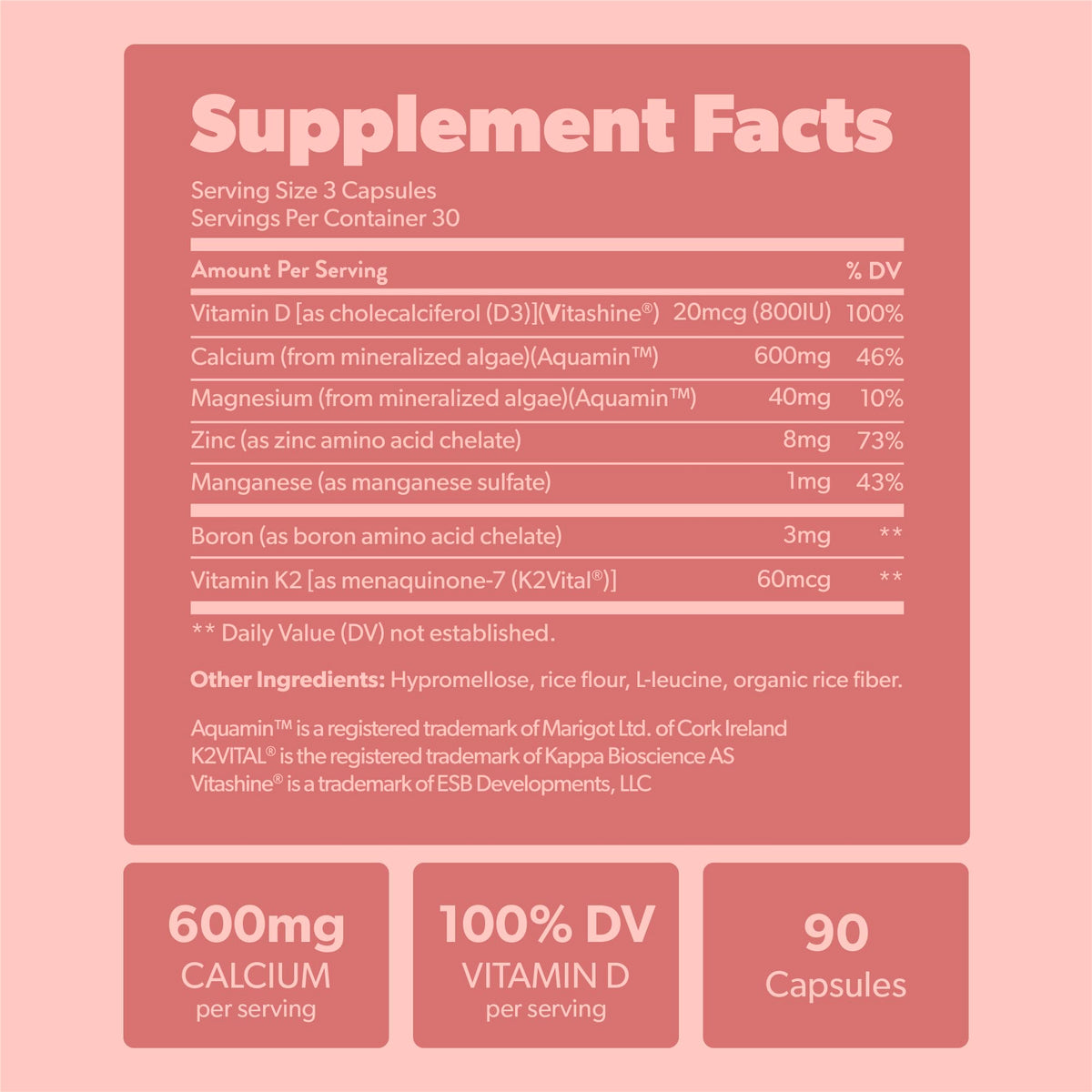 sapling Calcium Supplement with Vitamin K2 & D3 - 90 Capsules - image 6