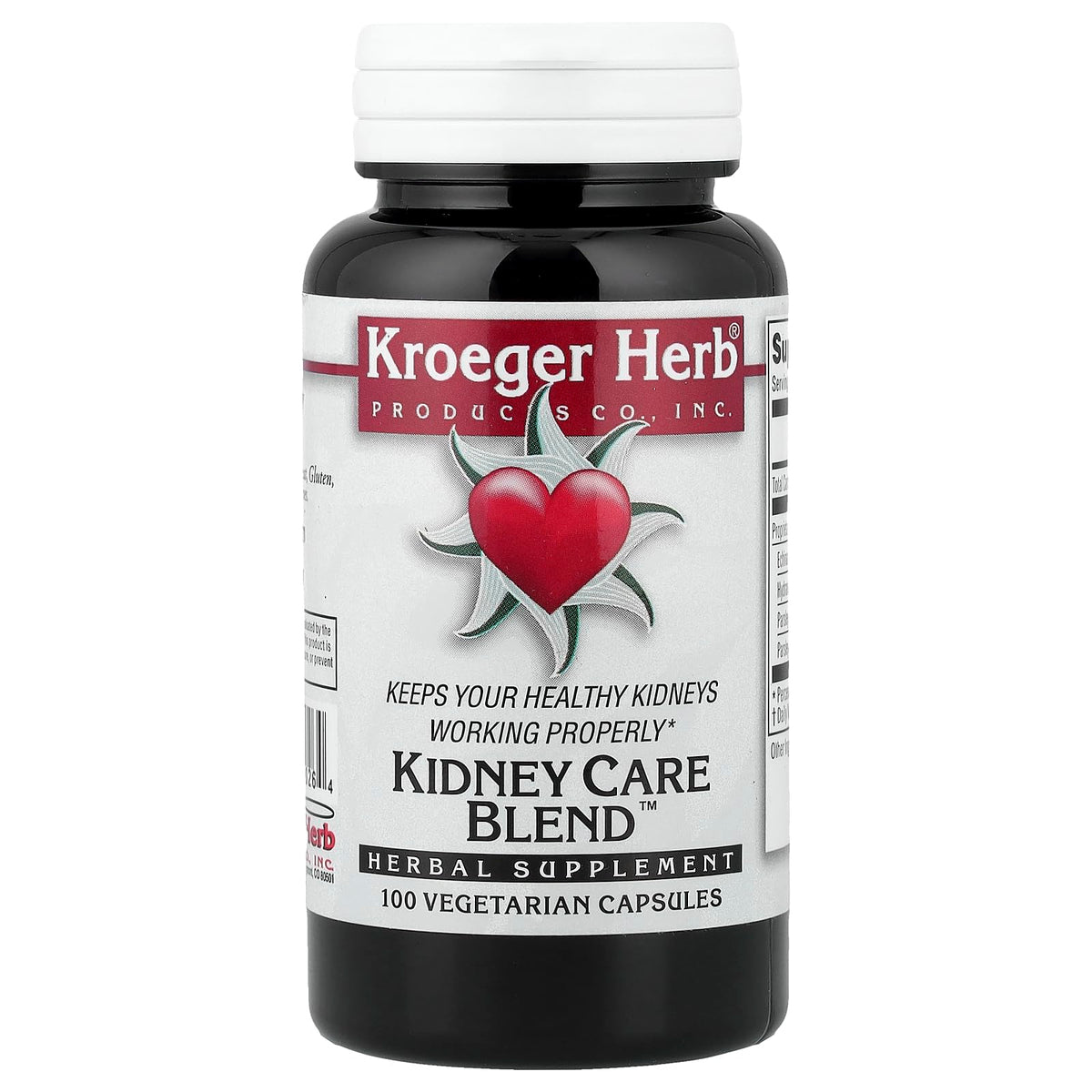 Kroeger Herb Kidney Care Blend Vegetarian Capsules - 100 Count