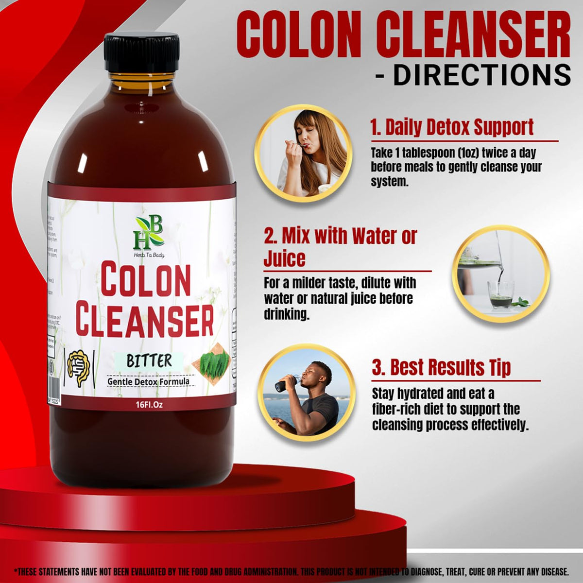 Herb To Body Colon Cleanser Bitter Herbal Tonic - 16 Fl Oz - image 3