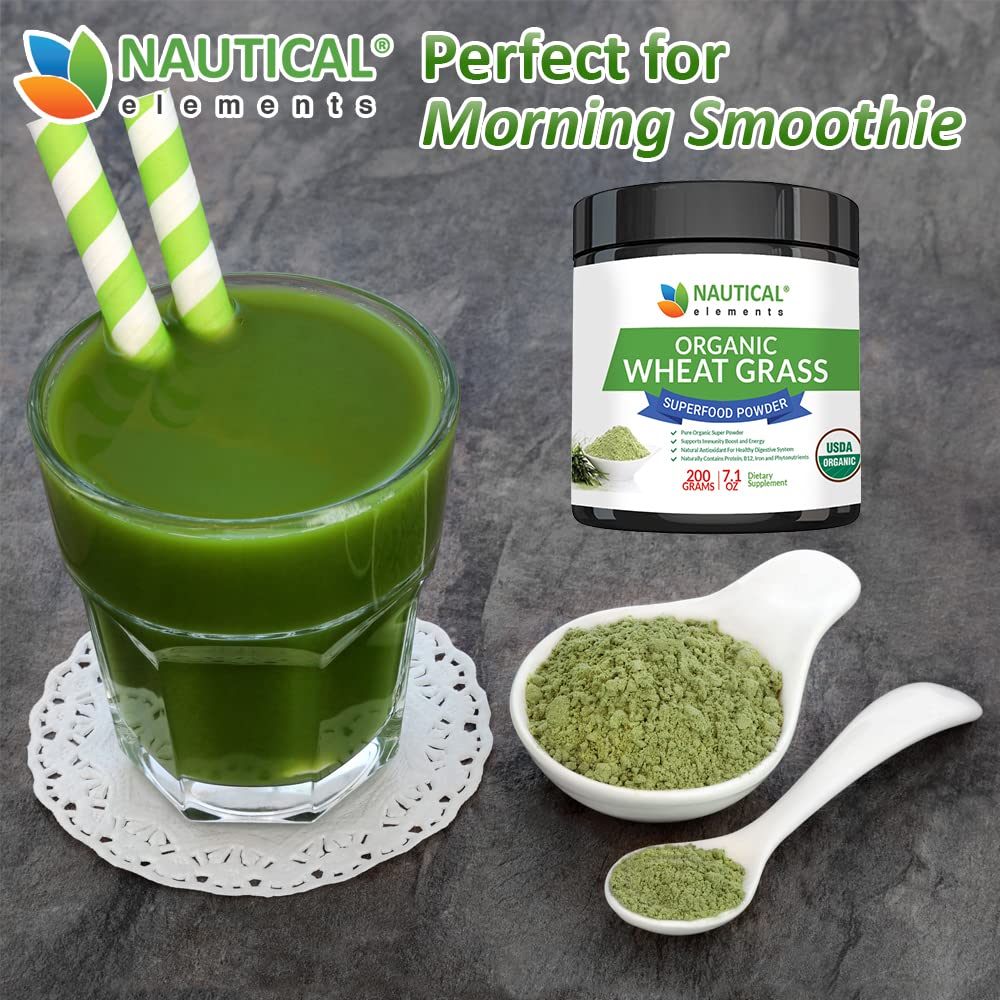 Nautical Elements Wheatgrass Powder USDA Organic - 200g - image 5