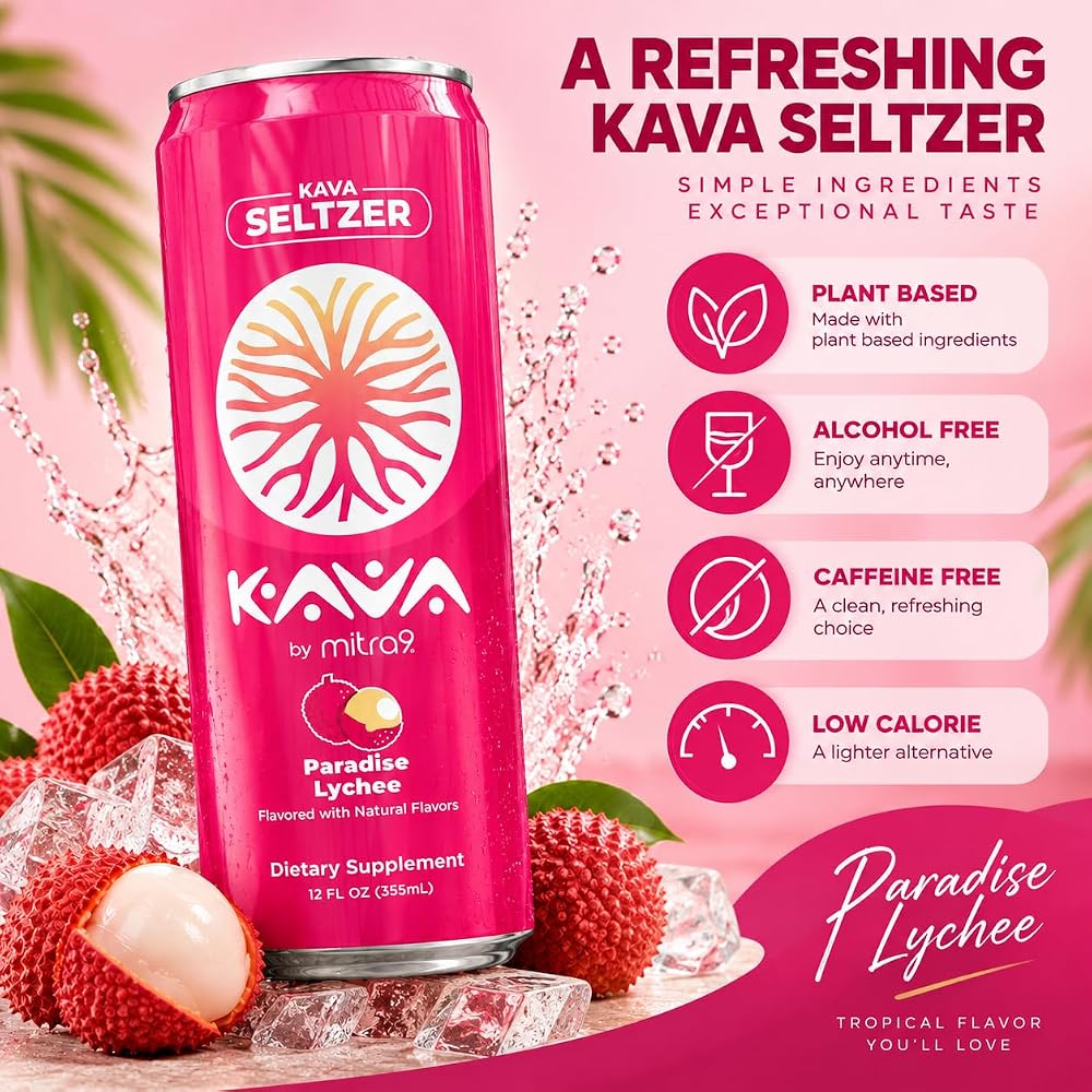 Mitra9 MITRA-9 Botanical Beverages - Paradise Lychee Sparkling Kava