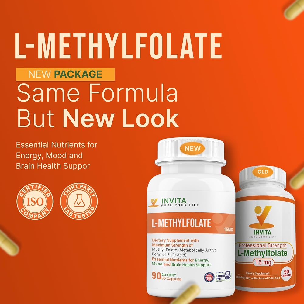 INVITA L-Methylfolate - Professional Strength Active Methyl Folate
