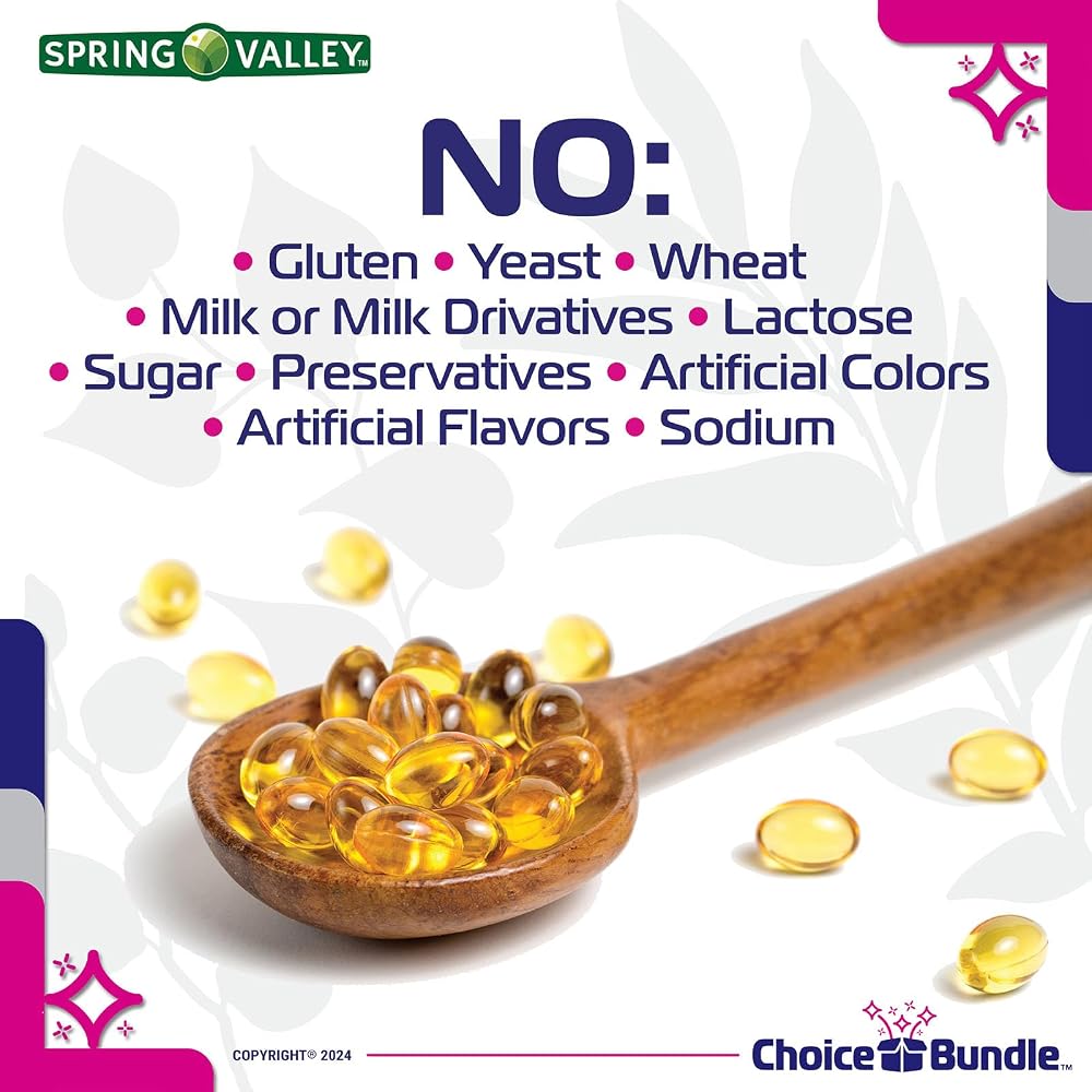 Choice Bundle Spring Valley Vitamin D3 5000 IU - 750 Softgels - image 5
