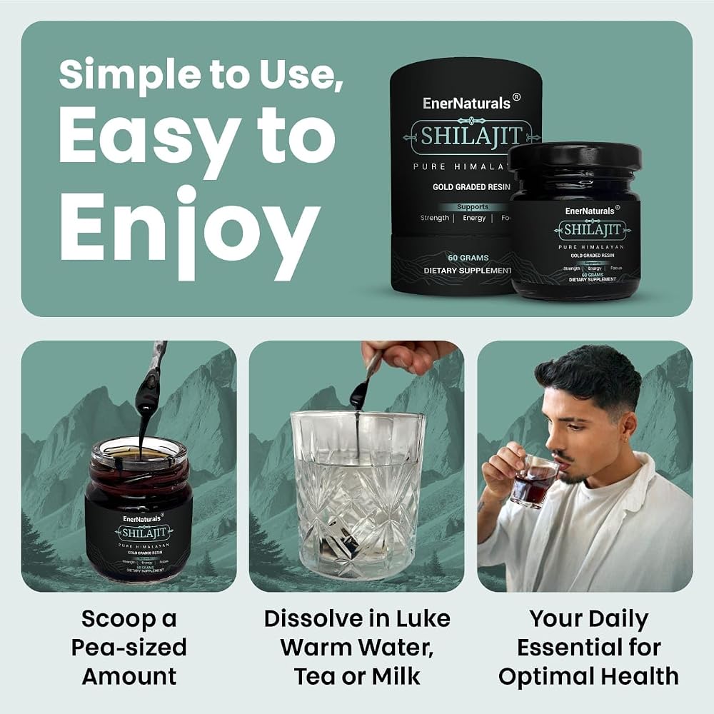 EnerNaturals Pure Himalayan Shilajit Resin for Energy & Stamina - 60g - image 5