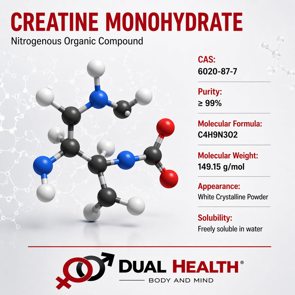 Dual Health Creatine Monohydrate Powder - 8 oz - image 3