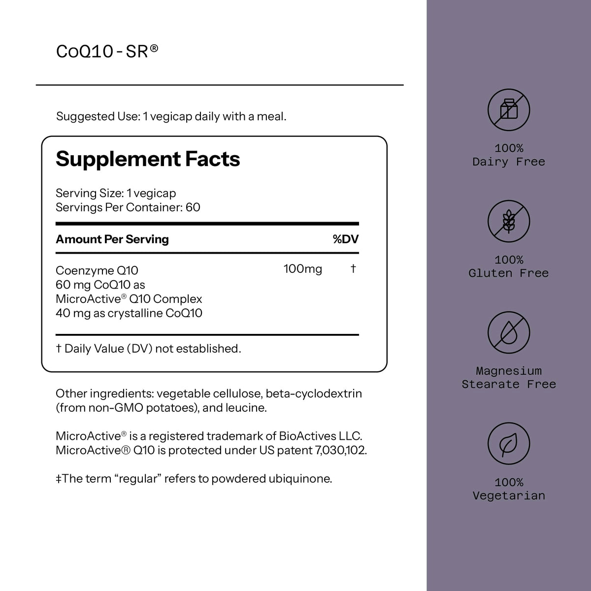 Quality of Life CoQ10 Sustained Release 100 mg - 60 Vegetable Capsules - image 2