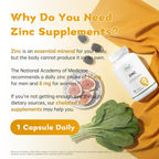 HUJ Zinc Bisglycinate Chelate Capsules for Immune Support - 60 Capsules - image 4