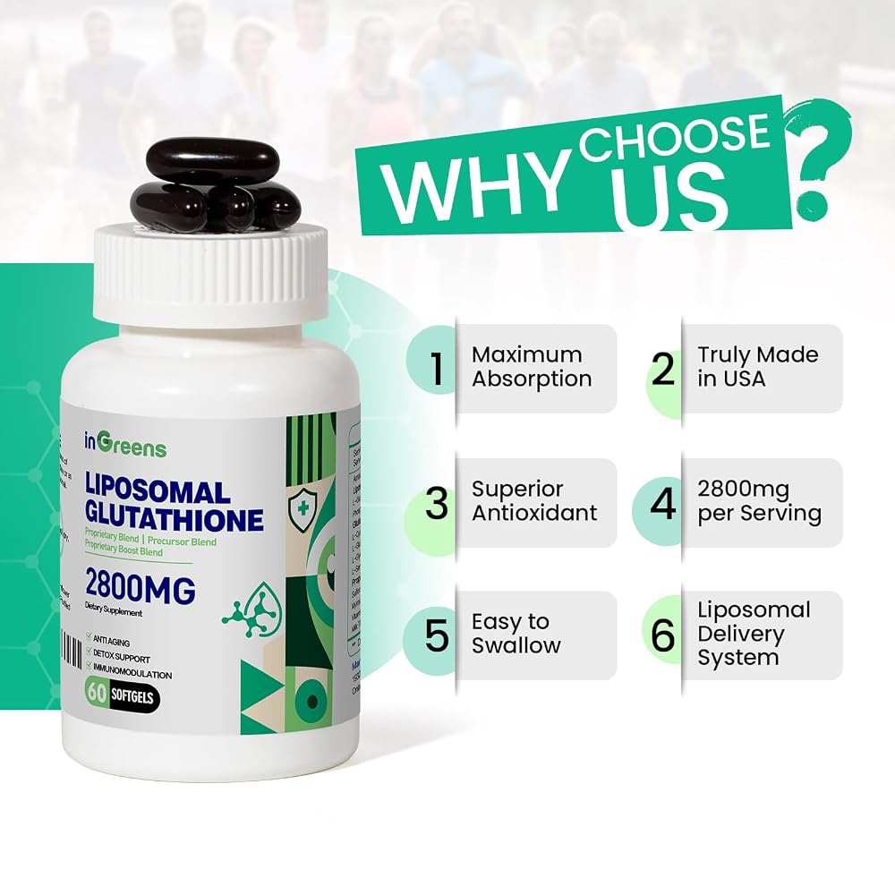 inGreens Liposomal Glutathione 2800 MG - 120 Softgels - image 6