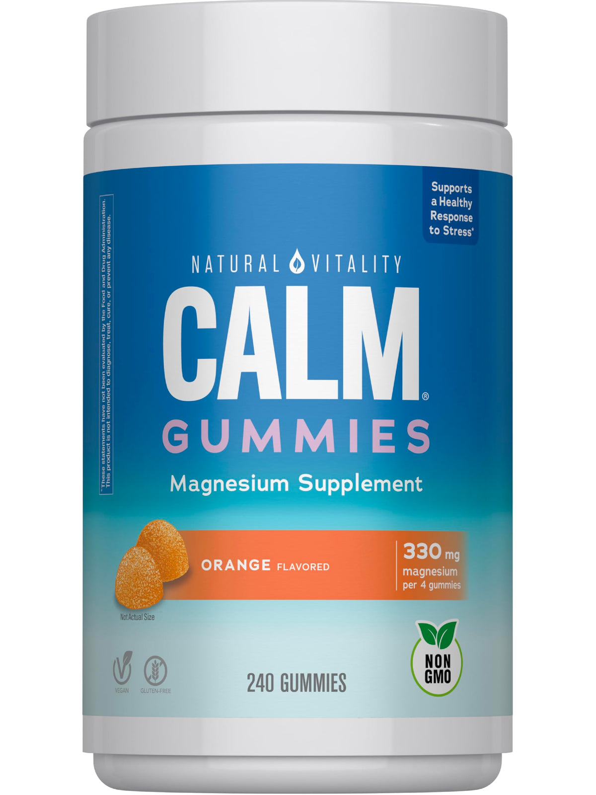 Natural Vitality Calm Magnesium Gummies 330mg - 240 Count