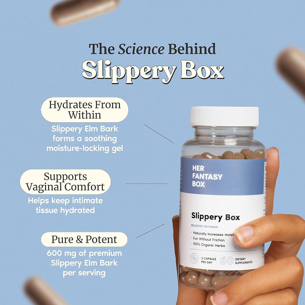 Her Fantasy Box Slippery Elm Bark Vaginal Moisturizer - 30 Capsules - image 3