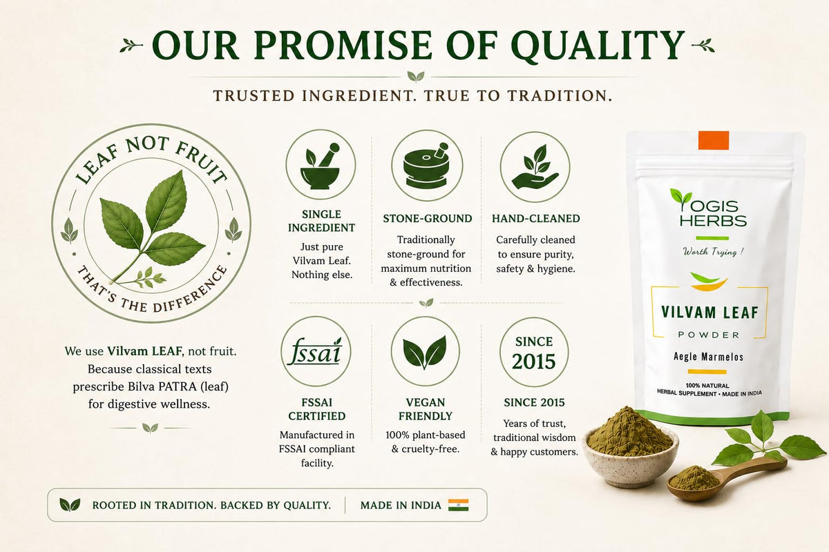 YOGIS HERBS Vilvam Leaf Powder Bilva Digestive Wellness - 16 Ounce - image 5