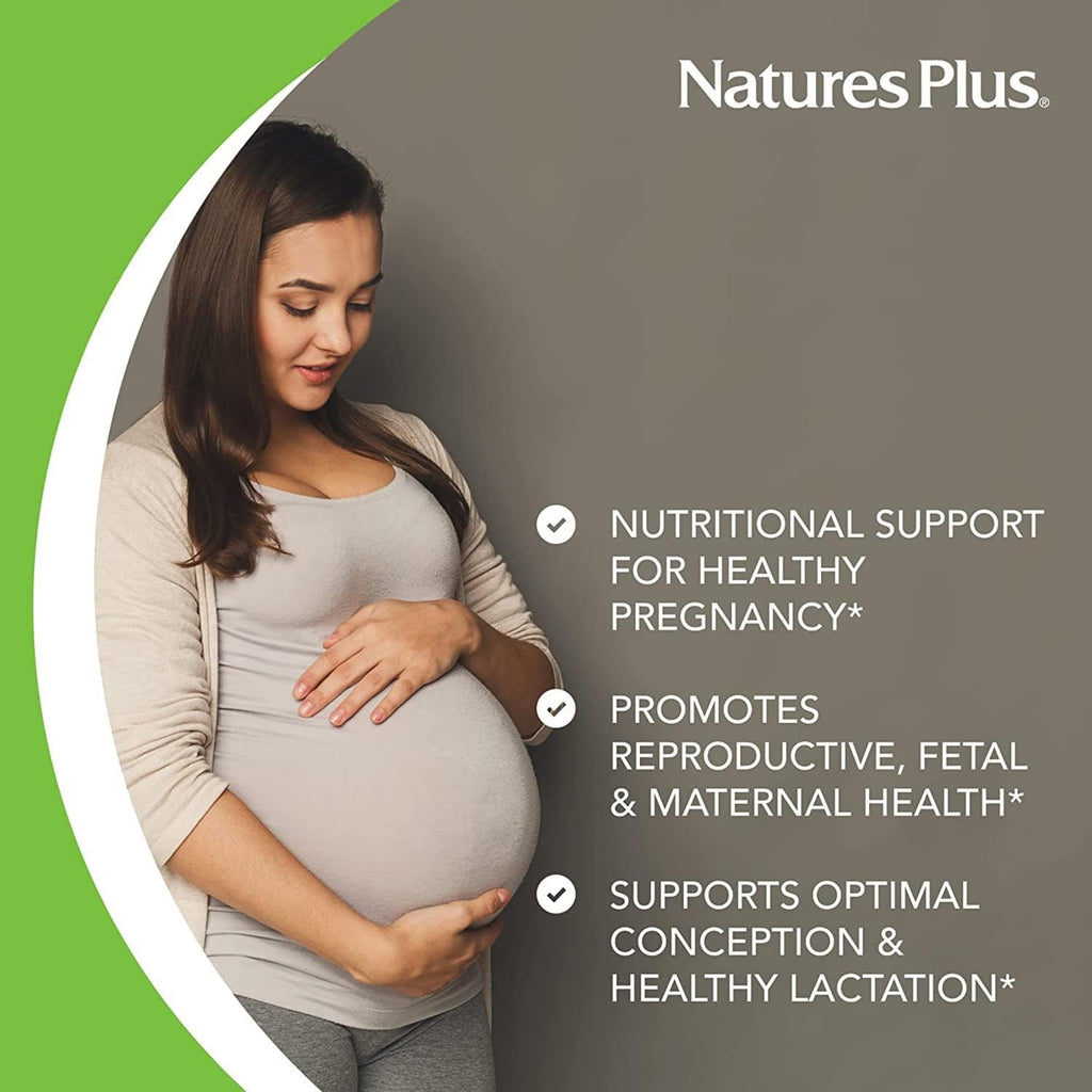 NaturesPlus Source of Life Prenatal - 800 mcg Folate - All Natural