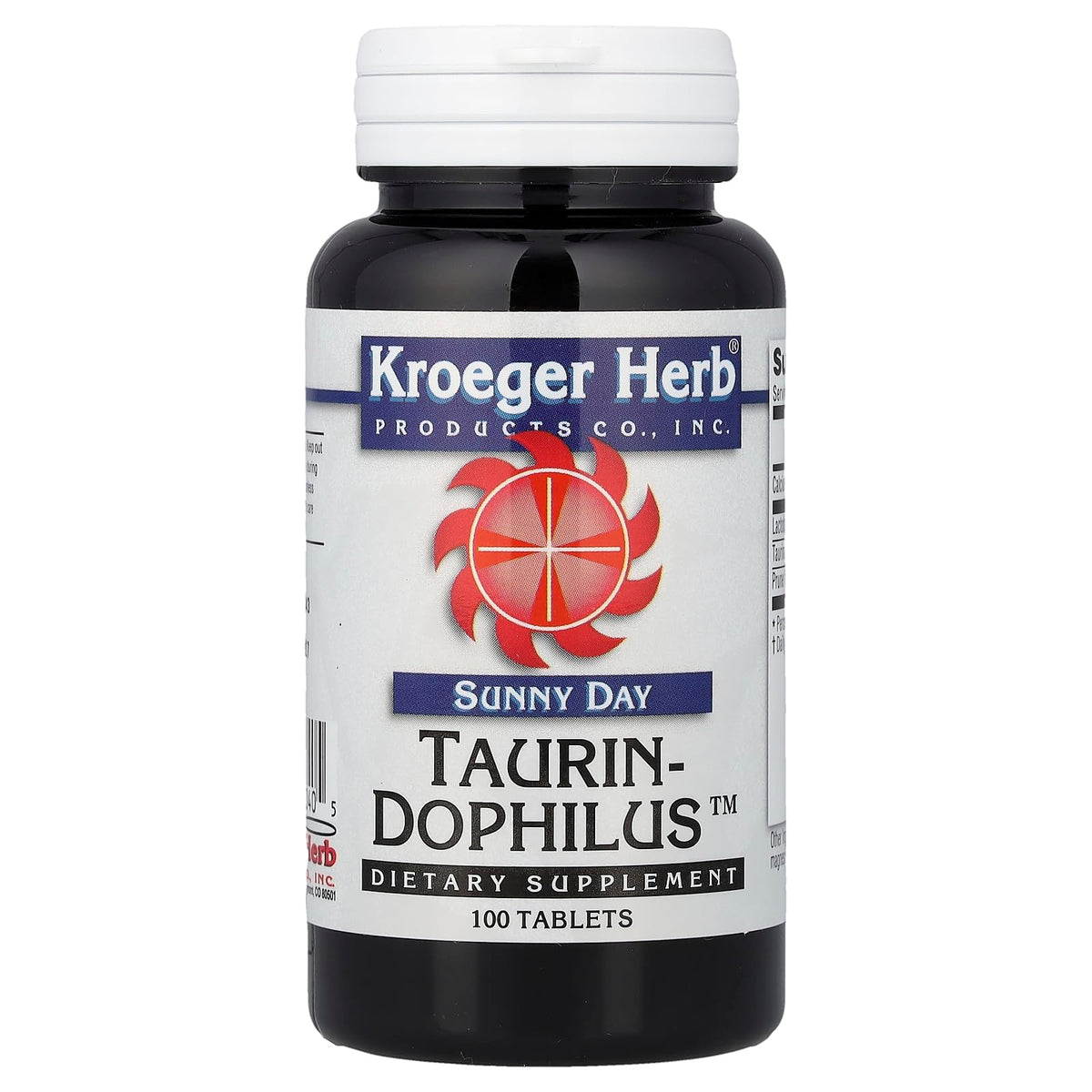 Kroeger Herb Sunday Day Taurine Dophilus - 100 Capsules