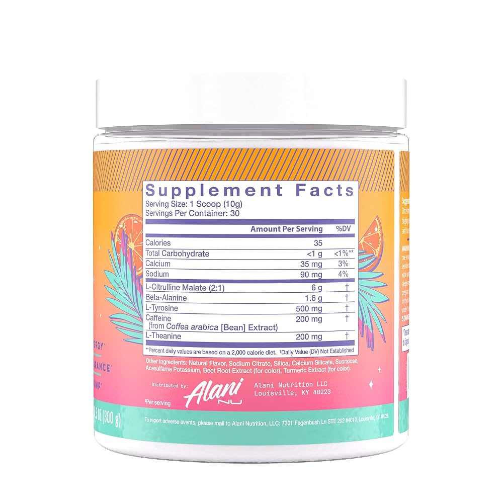 Alani Nu Pre-Workout Powder Orange Kiss Energy Boost - 30 Servings - image 3