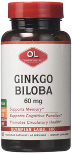 Olympian Labs Ginkgo Biloba Extract 60mg - 60 Vegetarian Capsules