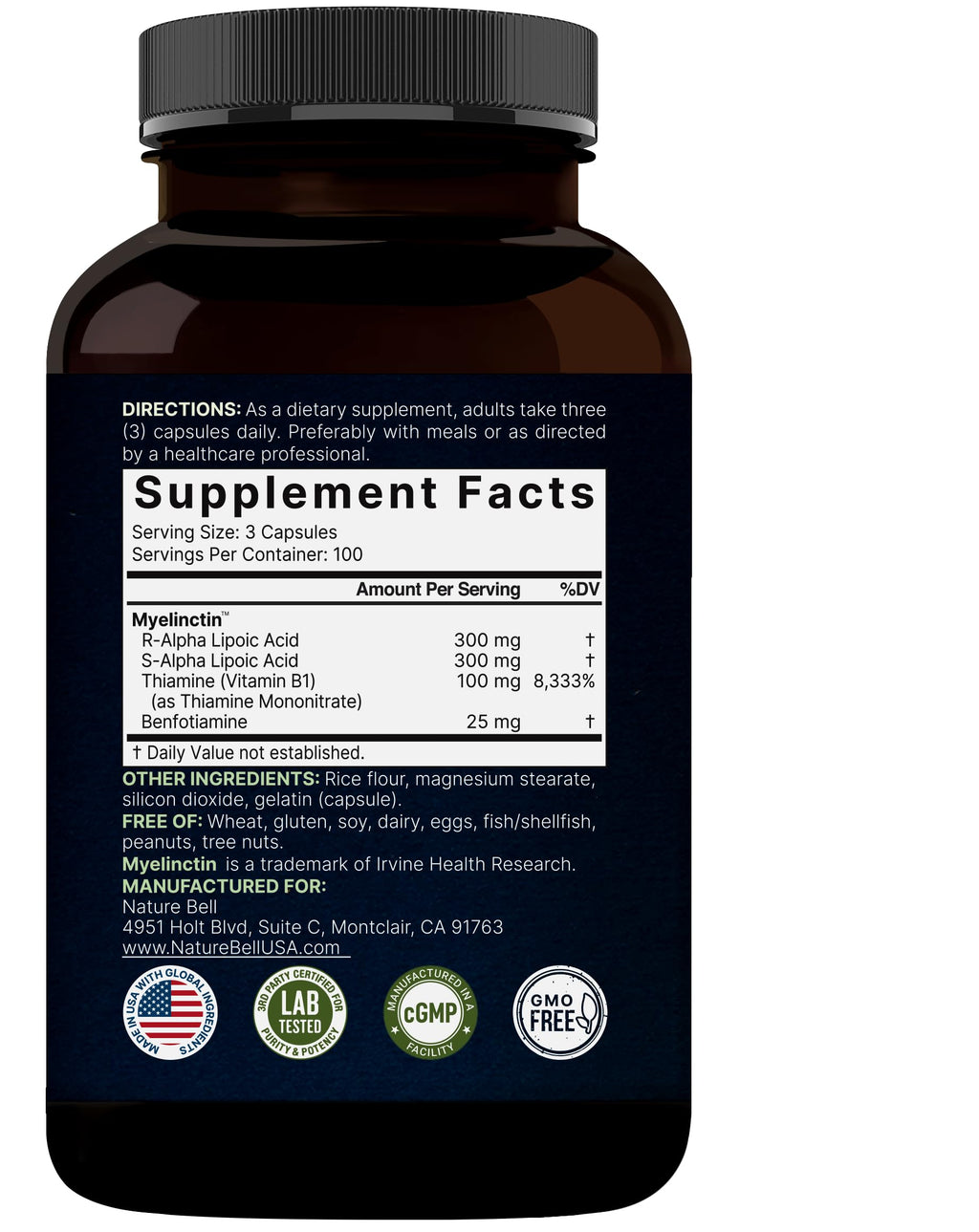 NatureBell Alpha Lipoic Acid Complex 600mg - 300 Capsules - image 7