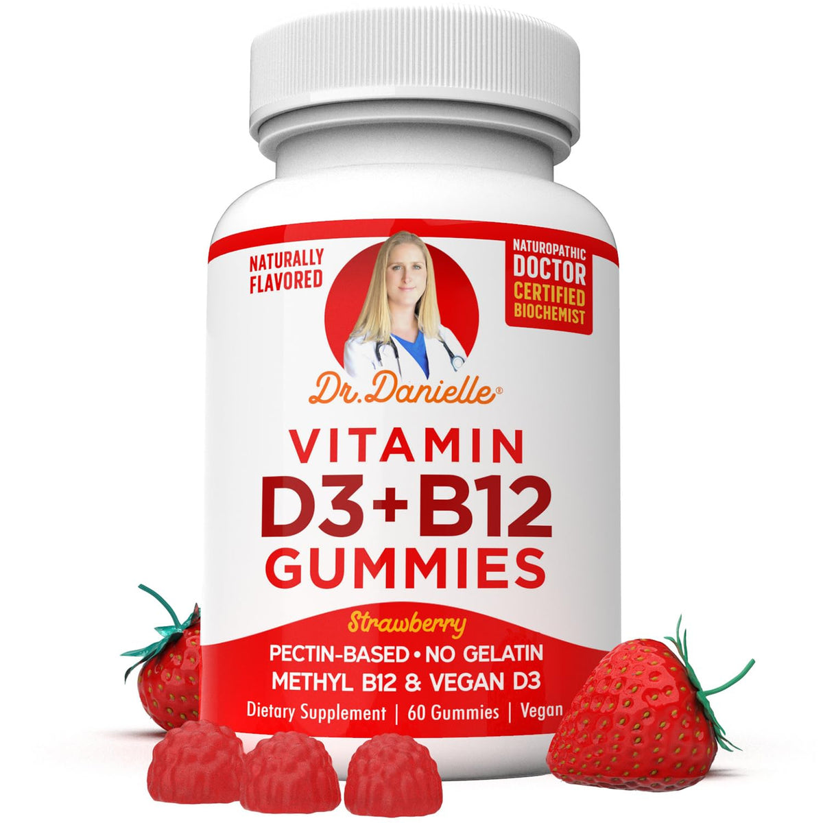 Doctor Danielle Vitamin D3 & B12 Gummies - 60 Gummies