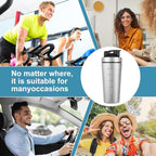 AOOWU Stainless Steel Shaker Bottle with Wire Whisk Ball 900ml