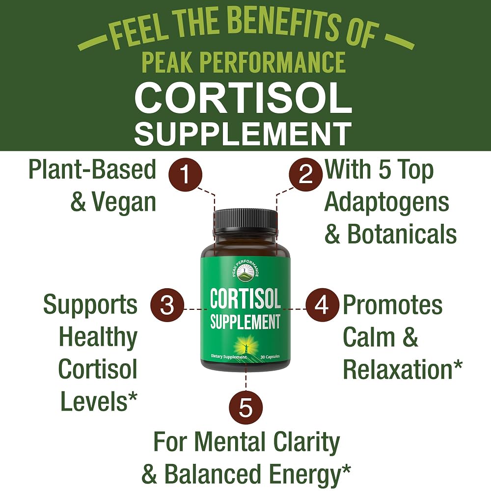 Peak Performance 5-in-1 Cortisol Supplement - 30 Capsules - image 2