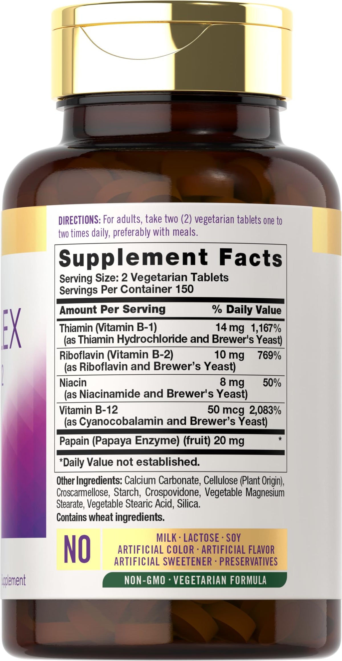 Carlyle B-Complex Vitamin with B12 - 300 Tablets - image 2