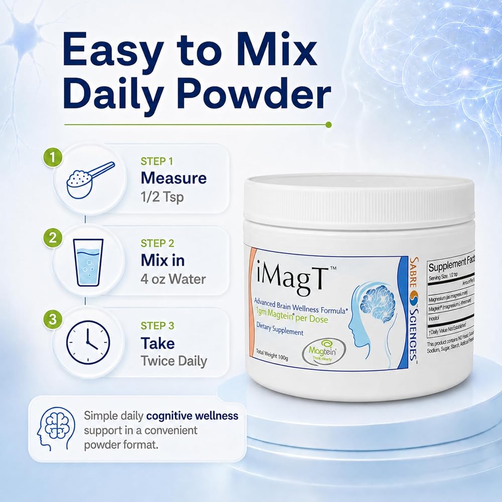 Sabre Sciences MagT Magnesium L-Threonate Powder - 60 Servings - image 5