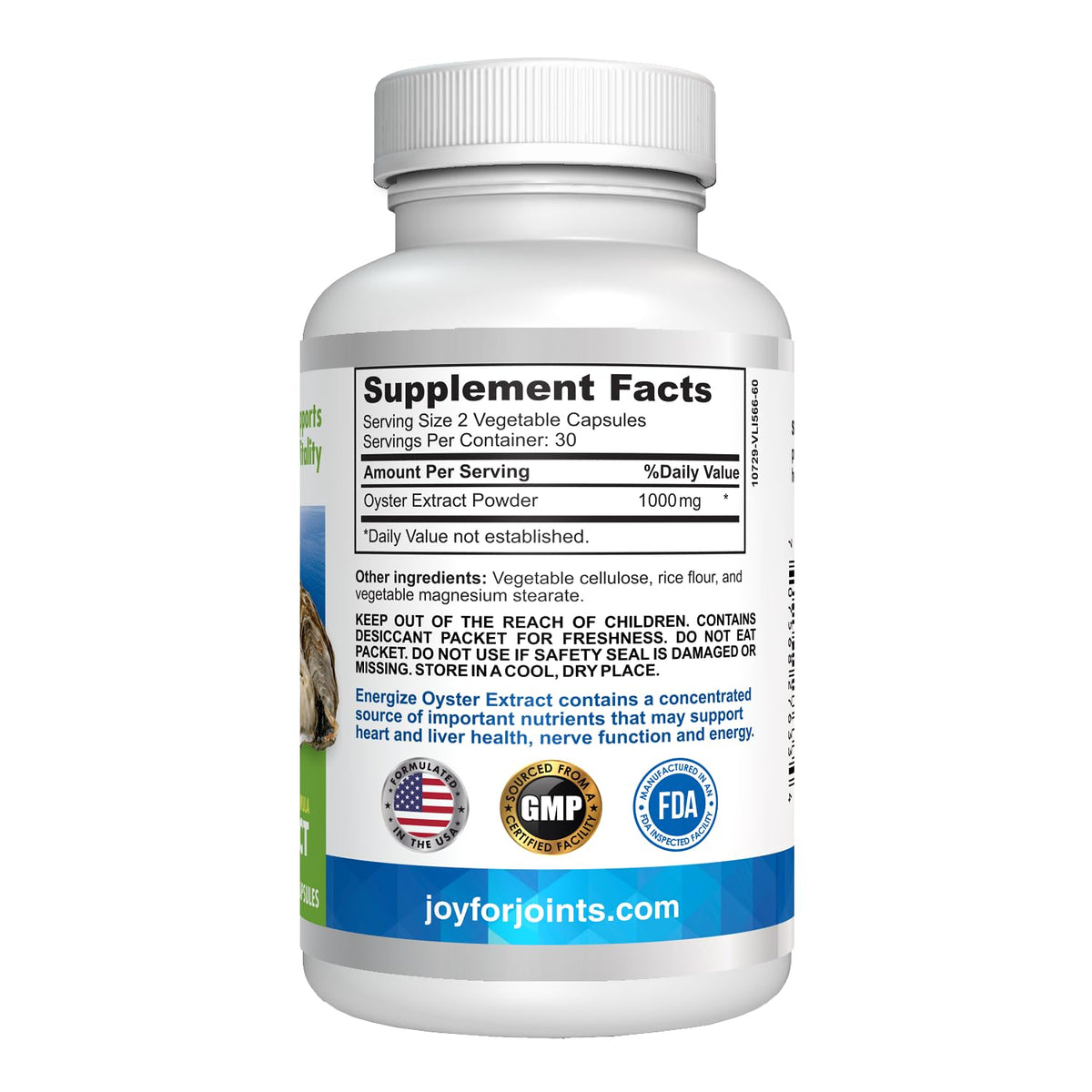 LIFESPAN PURE NEW ZEALAND Energize Oyster Extract 1000mg - image 3