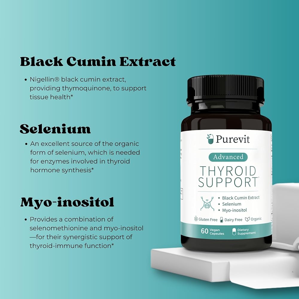 Purevit Advanced Thyroid Support Supplement - 60 Capsules - image 4
