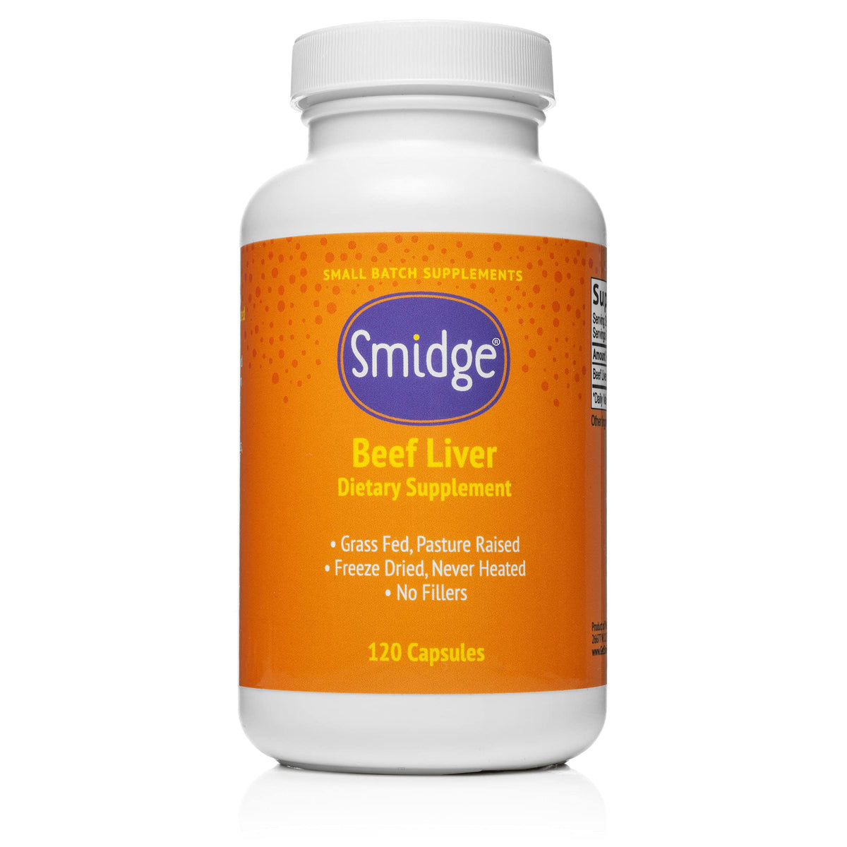 Smidge Beef Liver Capsules - 120 Capsules