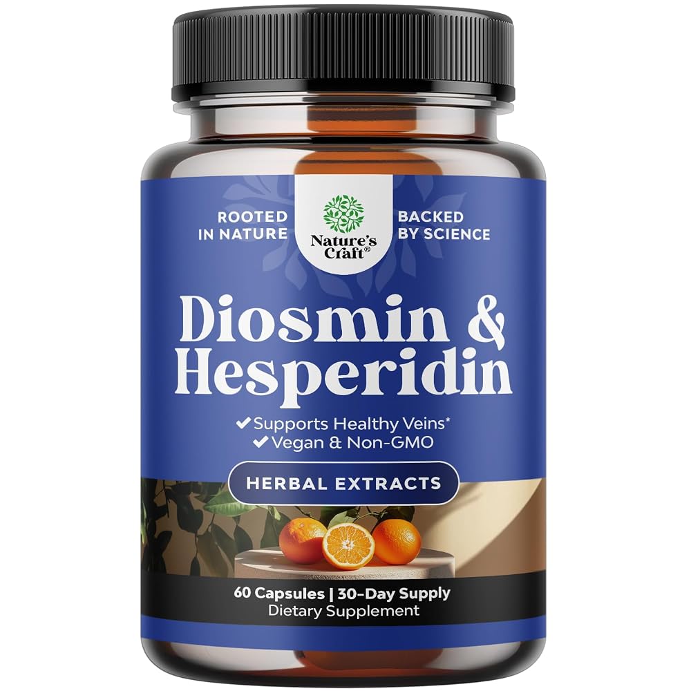 Natures Craft Diosmin Hesperidin 1000mg Complex for Circulation